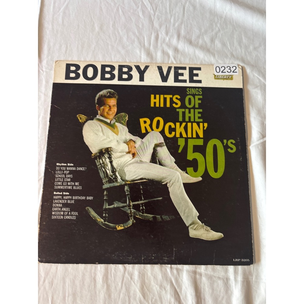 Bobby Vee Hits of the Rockin' 50s Vinyl LP 12" Black Good Mono LRP-3205 1961